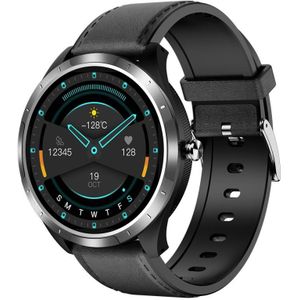 X3 1 3 inch TFT kleurscherm borstgordel smart horloge  ondersteuning ECG/hartslagmonitoring  stijl: zwarte lederen horlogeband