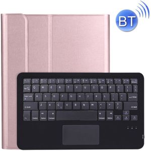 A11B-A 2020 Ultra-thin ABS Detachable Bluetooth Keyboard Protective Case for iPad Pro 11 inch (2020)  with Touchpad & Pen Slot & Holder (Rose Gold)