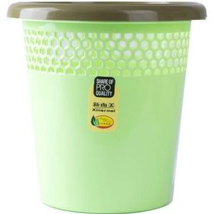 10 PCS Household Kitchen Living Room Bathroom Circular Press Ring Trash Can(Green)