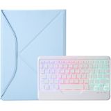 Z10BS Pen Slot Backlight Bluetooth Toetsenbord Lederen Tablet Case Voor iPad 10e Gen 10.9 2022 (Hemelsblauw)