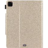 Glitter Poeder Horizontale Flip Lederen Case met Houder & Card Slot & Fotolijst & Portemonnee voor iPad Pro 12.9 2021/2020 / 2018 (Goud)