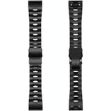 Voor Garmin Fenix 6x 26mm Titanium Alloy Quick Release Vervanging Horlogeband (Zwart)