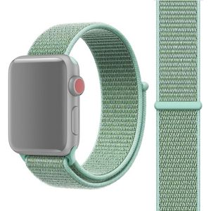 For Apple Watch Series 3 & 2 & 1 38mm Simple Fashion Nylon Watch Strap with Magic Stick(Mint Green)