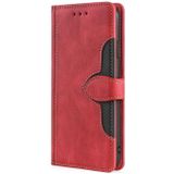 For Xiaomi Mi 9 SE Stitching Skin Feel Magnetic Buckle Horizontal Flip PU Leather Case with Holder & Card Slots & Wallet(Red)