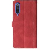 For Xiaomi Mi 9 SE Stitching Skin Feel Magnetic Buckle Horizontal Flip PU Leather Case with Holder & Card Slots & Wallet(Red)