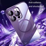 Voor iPhone 14 Pro Max Galvaniseren Frameloze Magsafe Magnetische PC Telefoon Case (Zwart)