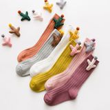 Baby Cartoon Anti-Slip Knitted Long Socks Knee Socks  Size:L(Ginger)