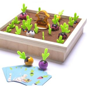 Farm Trek Carry Memory Chess Board Game Kinderen Houten Verlichting Early Educational Toys (Hamster King)