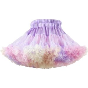 Girls AB Both Sides Wear Tutu Skirt (Color:Violets Size:100)