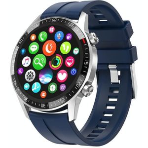 Q88 1.28 inch Touch Screen Dual-mode Bluetooth Smart Watch  Support Sleep Monitor / Heart Rate Monitor / Blood Pressure Monitoring(Blue Silicone Strap)