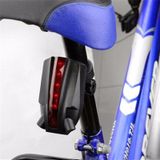 Fiets achterlichten 2 laser stralen + 5 SuperBright rode LED-indicatoren met veiligheid waarschuwing fiets logo
