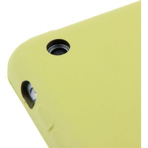 3-folding Naturally Treated Leather Smart Case with Sleep / Wake-up Function & Holder for iPad mini 1 / 2 / 3 (Fluorescent Green)