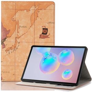 For Galaxy Tab S6 T860 / T865 Map Texture Horizontal Flip Leather Case with Holder & Card Slots & Wallet  Random Texture Delivery