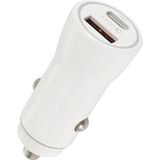 P21 Portable PD 20W + QC 3.0 18W Dual Ports Fast Car Charger(White)