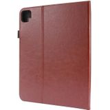 For iPad Pro 11 inch / iPad Air 10.9 (2020) Crazy Horse Texture Horizontal Flip Leather Case with 2-folding Holder & Card Slot(Brown)