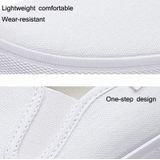 LuTai Heren & Dames Casual Simple Canvas Schoenen Student Low-Top Sneakers  Maat: 44 (Wit)