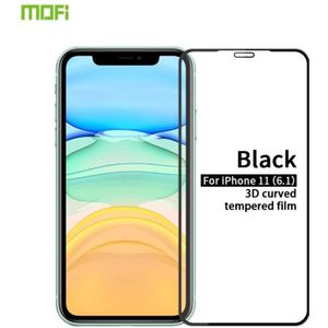 Voor iPhone 11 MOFI 9H 3D explosieveilige gebogen scherm gehard glas film (zwart)
