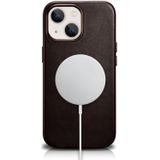 Icarer Oil Wax Texture Magsafe Magnetische Three-Coverage Cowhide Telefoon Case voor iPhone 13 Mini