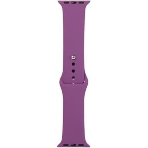 For Apple Watch Series 6 & SE & 5 & 4 40mm / 3 & 2 & 1 38mm Silicone Watch Replacement Strap  Short Section (female)(Purple)