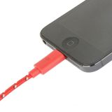 1m Nylon Netting Style USB 8 Pin Data Transfer Charging Cable  For iPhone X / iPhone 8 & 8 Plus / iPhone 7 & 7 Plus / iPhone 6 & 6s & 6 Plus & 6s Plus / iPad(Red)
