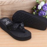 Pailletten slippers wig Ith flip flops  grootte: 38 (zwart met doek)
