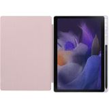 Voor Samsung Galaxy Tab A8 X200 Smart drievoudige transparante honingraat TPU + lederen tablethoes