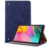 Retro boek stijl horizontale Flip lederen case voor Galaxy tab A 10 1 (2019) T510/T515  met houder & kaartsleuven & portemonnee (marineblauw)