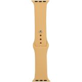 For Apple Watch Series 6 & SE & 5 & 4 40mm / 3 & 2 & 1 38mm Silicone Watch Replacement Strap  Short Section (female)(Gold)