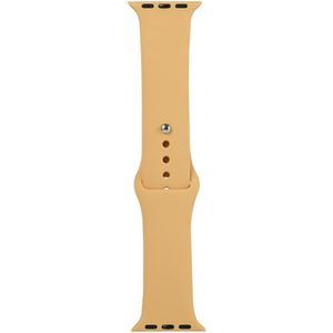 For Apple Watch Series 6 & SE & 5 & 4 40mm / 3 & 2 & 1 38mm Silicone Watch Replacement Strap  Short Section (female)(Gold)