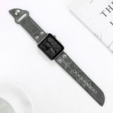 Leather Knife Strap For Apple Watch Series 6 & SE & 5 & 4 44mm / 3 & 2 & 1 42mm(Grey)