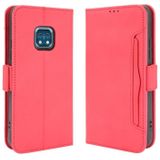 For Nokia XR20 Skin Feel Calf Pattern Horizontal Flip Leather Case with Holder & Card Slots & Photo Frame(Red)
