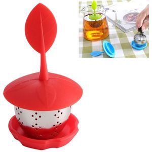 Stainless Steel Silicone Hanging Tea Bag Tea Strainers (Red)