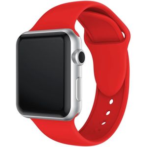 Double Rivets Silicone Watch Band for Apple Watch Series 3 & 2 & 1 42mm (Red)