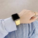 Modern Style Silicone Replacement Strap Watchband For Apple Watch Series 6 & SE & 5 & 4 40mm / 3 & 2 & 1 38mm  Style:Rose Gold Buckle(Yellow)