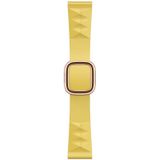 Modern Style Silicone Replacement Strap Watchband For Apple Watch Series 6 & SE & 5 & 4 40mm / 3 & 2 & 1 38mm  Style:Rose Gold Buckle(Yellow)