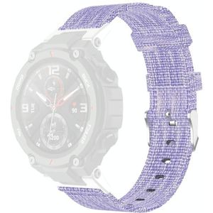 For Huami Amazfit Ares A1908 Nylon Canvas Replacement Strap with Utility Knife(Purple)