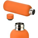 Stainless Steel Outdoor Matte Water Bottle Portable Sports Water Cup Rubber Paint Insulation Cup(Gray Green)