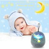 Starlight USB Fantasy Atmosphere Projection Lamp LED Rotating Night Light(White)