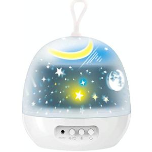 Starlight USB Fantasy Atmosphere Projection Lamp LED Rotating Night Light(White)