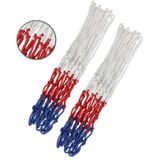 2 Pairs Outdoor Round Rope Basketball Net  Colour: 3.0mm Polypropylene(White Red Blue)