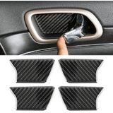 4 PCS Car Door Inner Handle Wrist Panel Carbon Fiber Decorative Sticker for Jeep Grand Cherokee