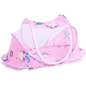Cartoon Installation-free Foldable Baby Newborn Bed Mosquito Net with Bracket(Pink Bunny)