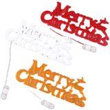 Merry Christmas Letters Modellering Lights (Rode Shell Droge Batterij)