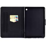 Voor Amazon Kindle Fire 7 2022 Elektrische Horizontale Flat Painted Leather Tablet Case (Paar Uilen)