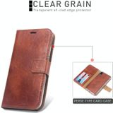 Crazy Horse Texture Detachable Magnetic Back Cover Horizontal Flip Leather Case with Holder & Card Slots & Photo Frame & Wallet For iPhone XR(Brown)