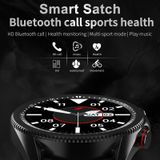 M98 1.28 inch IPS Color Screen IP67 Waterproof Smart Watch  Support Sleep Monitor / Heart Rate Monitor / Bluetooth Call  Style:Leather Strap(Black)