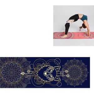 Portable Printed Non-slip Environmental Protection Yoga Mat Drape  Size: 185 x 63cm(Saint Golden Wolf)