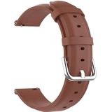 For Samsung Galaxy Watch 3 45mm 22mm Leather Strap with Round Tail Buckle(Brown)