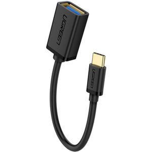 UGREEN 13cm USB 3.0 Female to USB-C / Type-C Male OTG Converter Adapter Cable (Black)