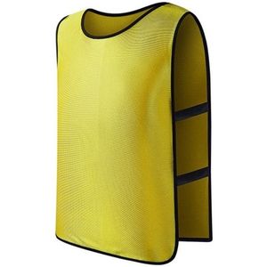 Voetbal Basketbal Training Vest Kinderen Team Uniform Vest Outdoor sportkleding  Grootte: Volwassen modellen (met veters geel)